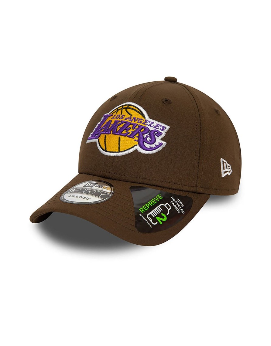 Accessories New Era | La Lakers Nba Repreve Brown 9Forty Adjustable Cap